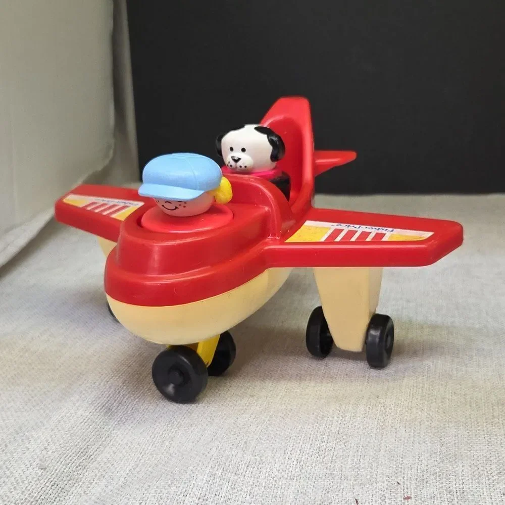 Fisher-Price Nifty Station Wagon , Little People Airplane, School Bus, 11 Figure